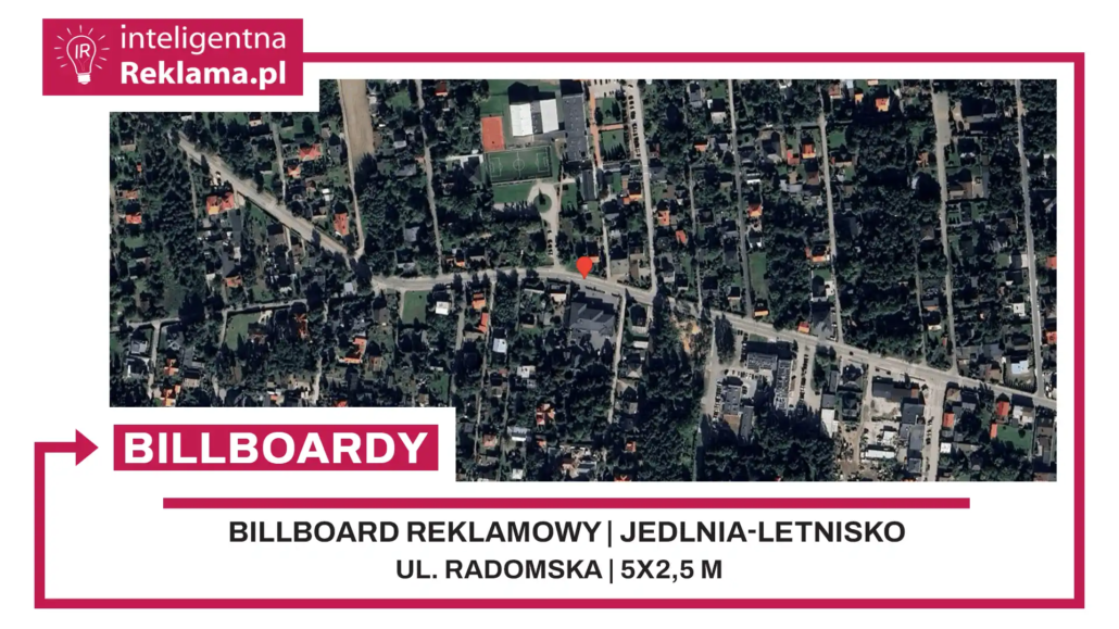 Lokalizacja reklamowa w Jedlnia-Letnisko przy ul. ul. Radomska - powierzchnia 12,5 m²