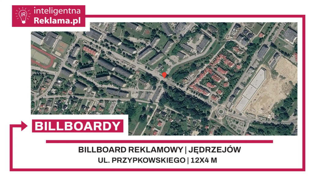 Lokalizacja reklamowa w Jędrzejów przy ul. Przypkowskiego - powierzchnia 48 m²