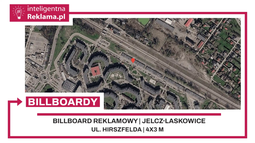 Lokalizacja reklamowa w Jelcz-Laskowice przy ul. Hirszfelda - powierzchnia 12 m²