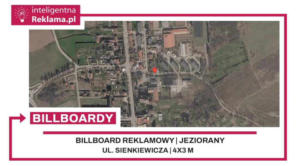 Lokalizacja reklamowa w Jeziorany przy ul. Sienkiewicza - powierzchnia 12 m²