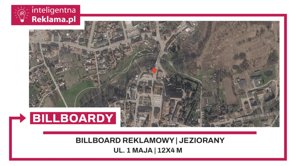 Lokalizacja reklamowa w Jeziorany przy ul. ul. 1 Maja - powierzchnia 48 m²