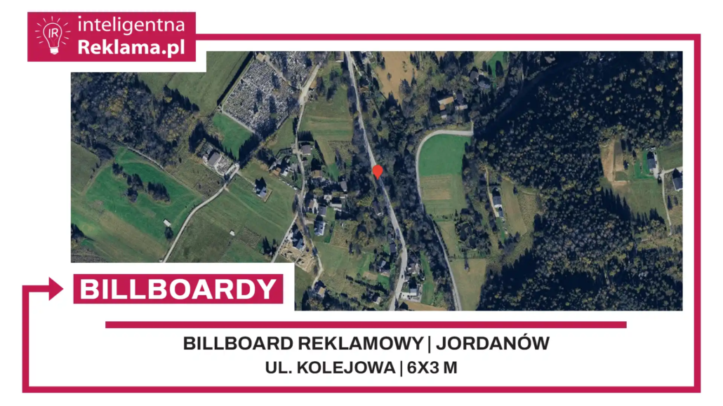 Lokalizacja reklamowa w Jordanów przy ul. Kolejowa - powierzchnia 18 m²