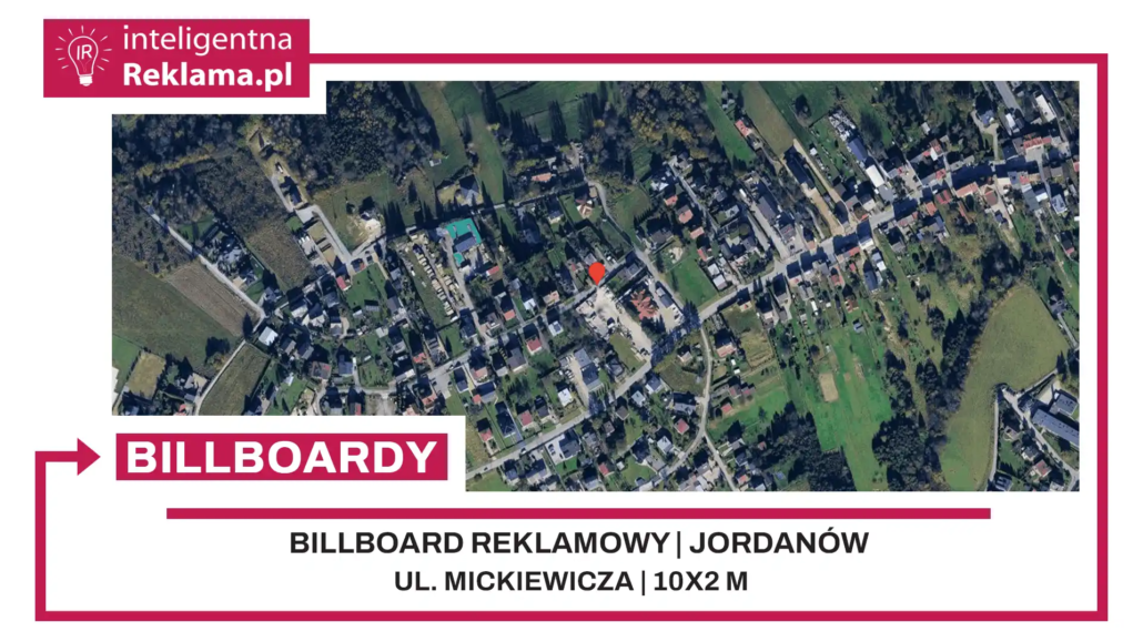 Lokalizacja reklamowa w Jordanów przy ul. Mickiewicza - powierzchnia 20 m²