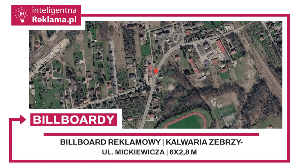 Lokalizacja reklamowa w Kalwaria Zebrzydowska przy ul. Mickiewicza - powierzchnia 16,8 m²