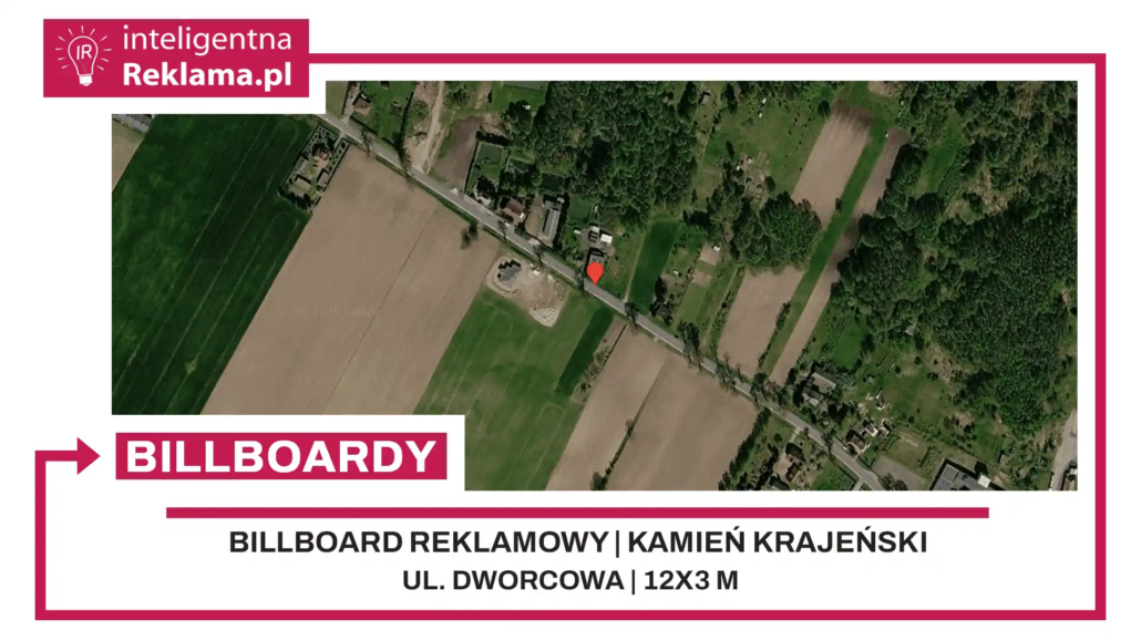 Lokalizacja reklamowa w Kamień Krajeński przy ul. ul. Dworcowa - powierzchnia 36 m²
