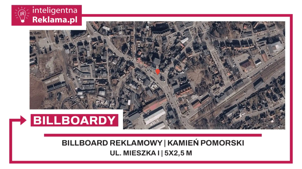 Lokalizacja reklamowa w Kamień Pomorski przy ul. Mieszka I - powierzchnia 12,5 m²