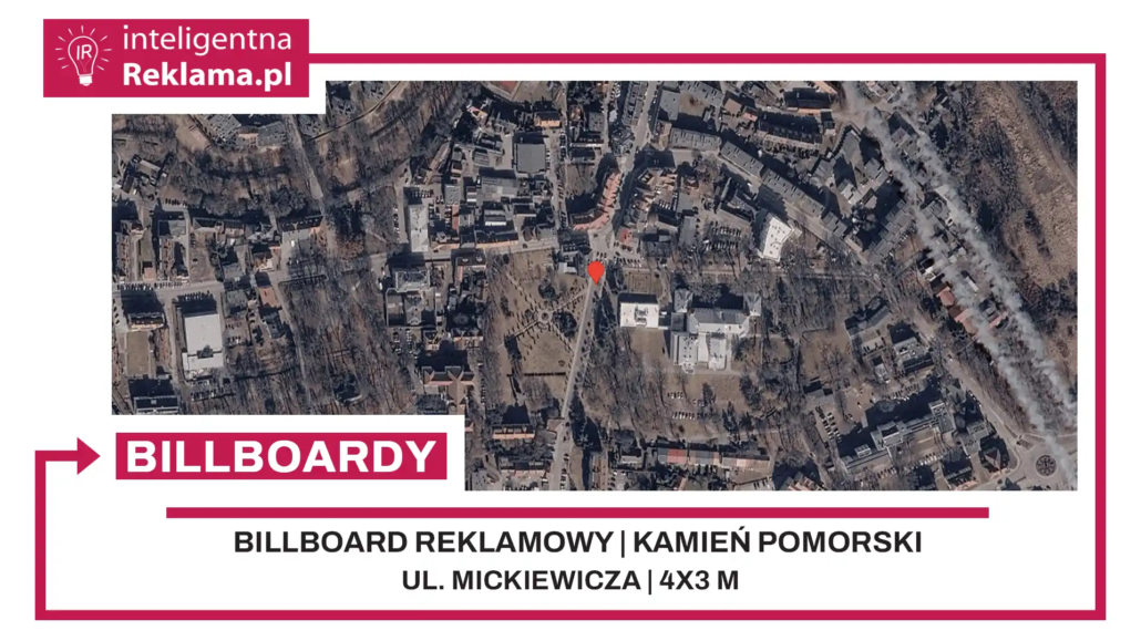 Lokalizacja reklamowa w Kamień Pomorski przy ul. ul. Mickiewicza - powierzchnia 12 m²