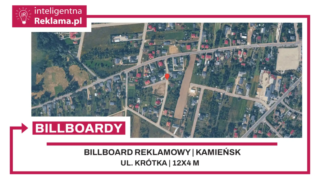 Lokalizacja reklamowa w Kamieńsk przy ul. Krótka - powierzchnia 48 m²