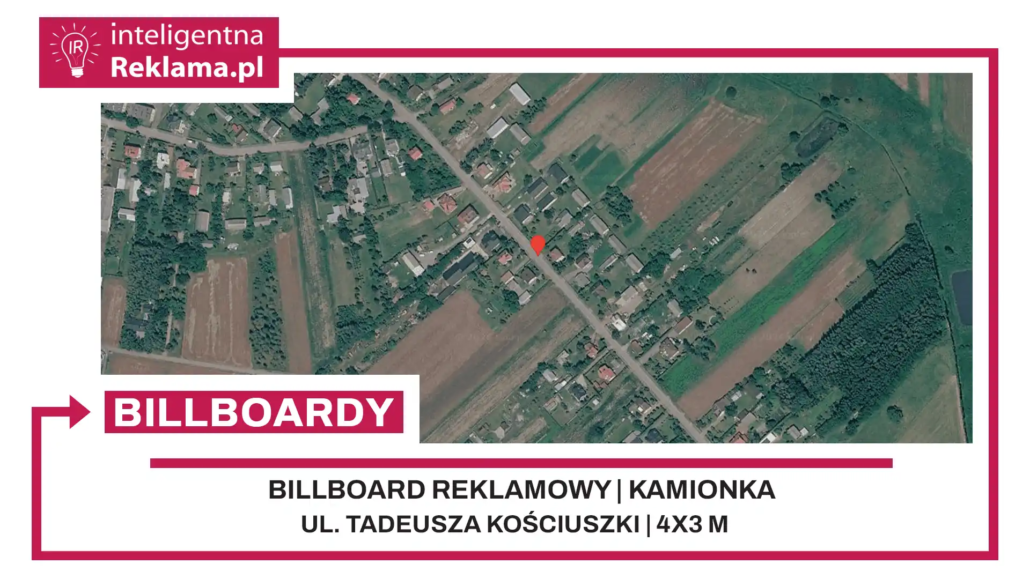Lokalizacja reklamowa w Kamionka przy ul. ul. Tadeusza Kościuszki - powierzchnia 12 m²