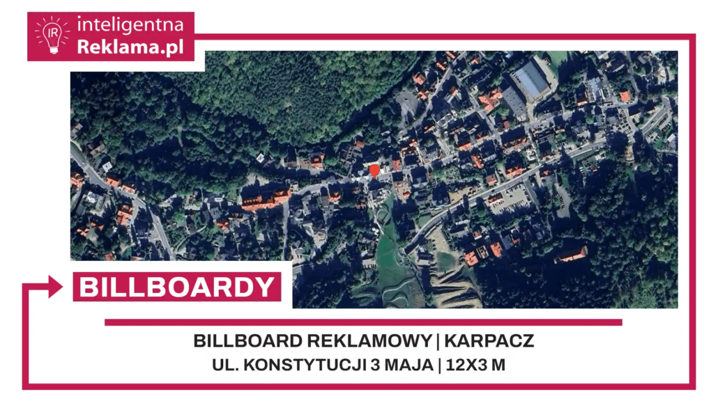 Lokalizacja reklamowa w Karpacz przy ul. ul. Konstytucji 3 Maja - powierzchnia 36 m²