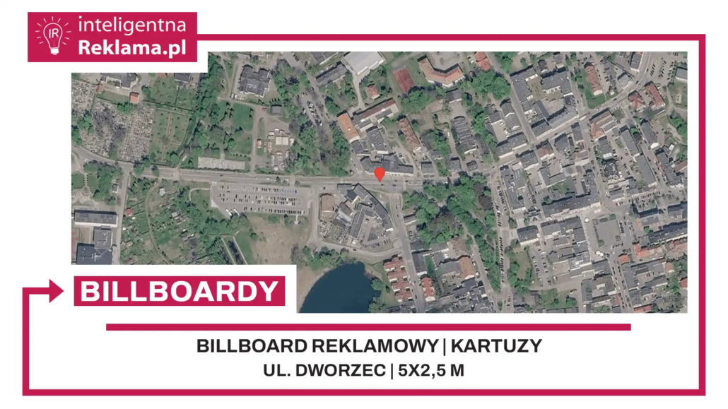 Lokalizacja reklamowa w Kartuzy przy ul. Dworzec - powierzchnia 12,5 m²