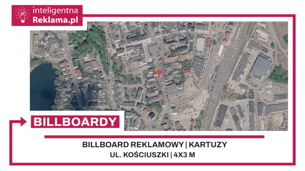Lokalizacja reklamowa w Kartuzy przy ul. ul. Kościuszki - powierzchnia 12 m²
