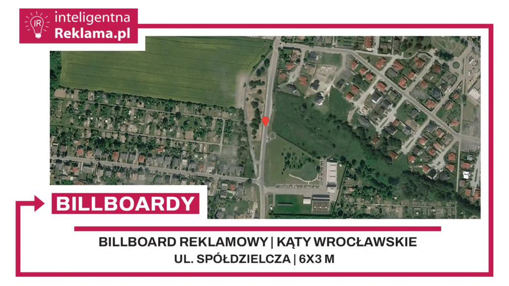 Lokalizacja reklamowa w Kąty Wrocławskie przy ul. Spółdzielcza - powierzchnia 18 m²