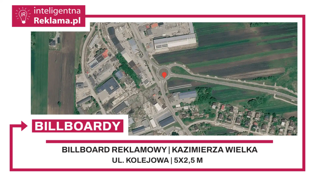 Lokalizacja reklamowa w Kazimierza Wielka przy ul. Kolejowa - powierzchnia 12,5 m²