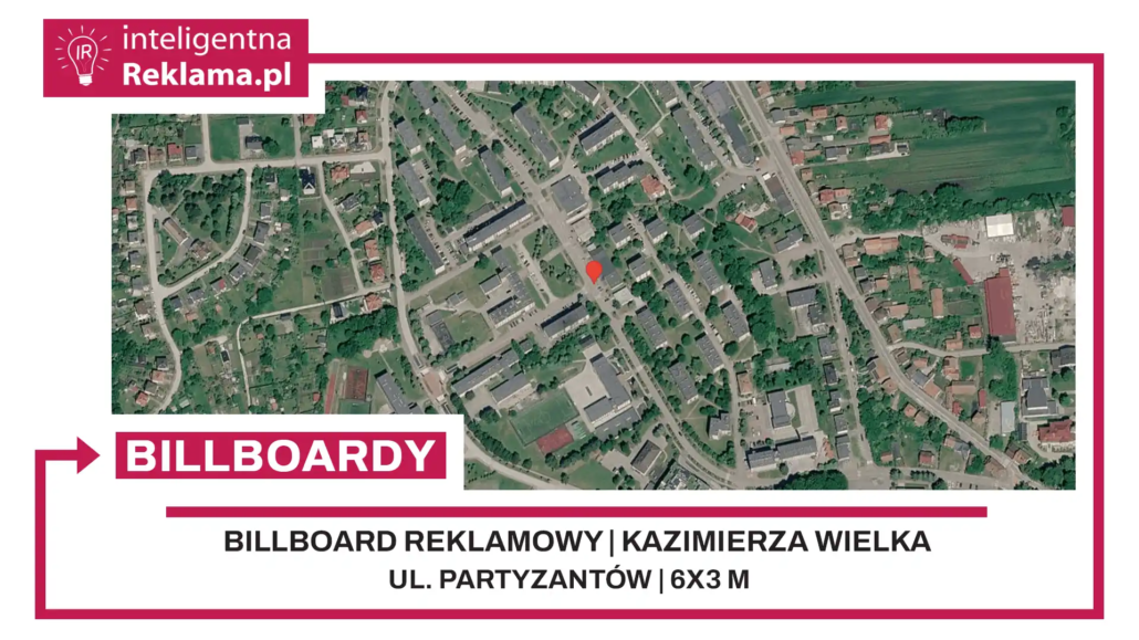 Lokalizacja reklamowa w Kazimierza Wielka przy ul. Partyzantów - powierzchnia 18 m²
