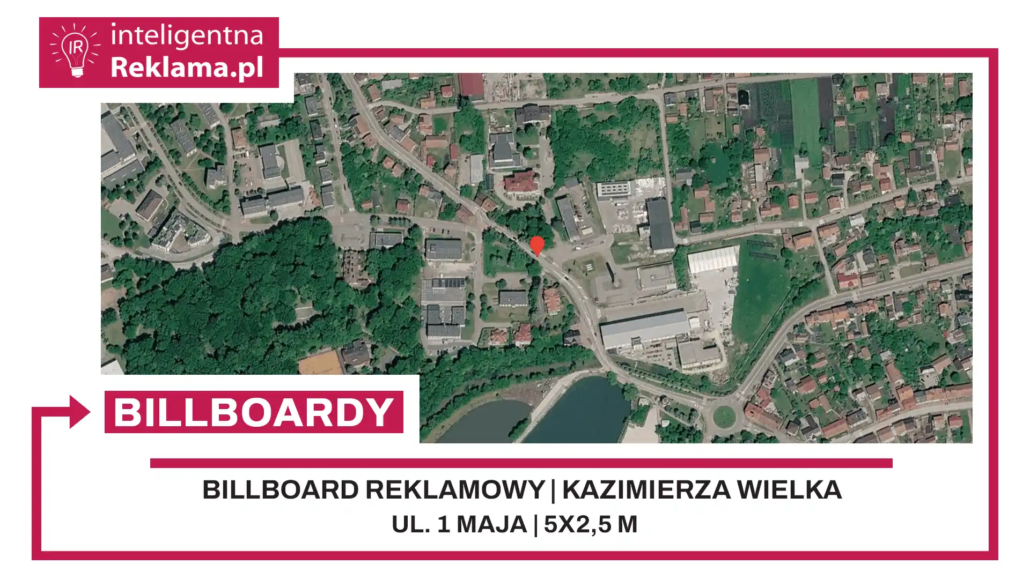 Lokalizacja reklamowa w Kazimierza Wielka przy ul. ul. 1 Maja - powierzchnia 12,5 m²
