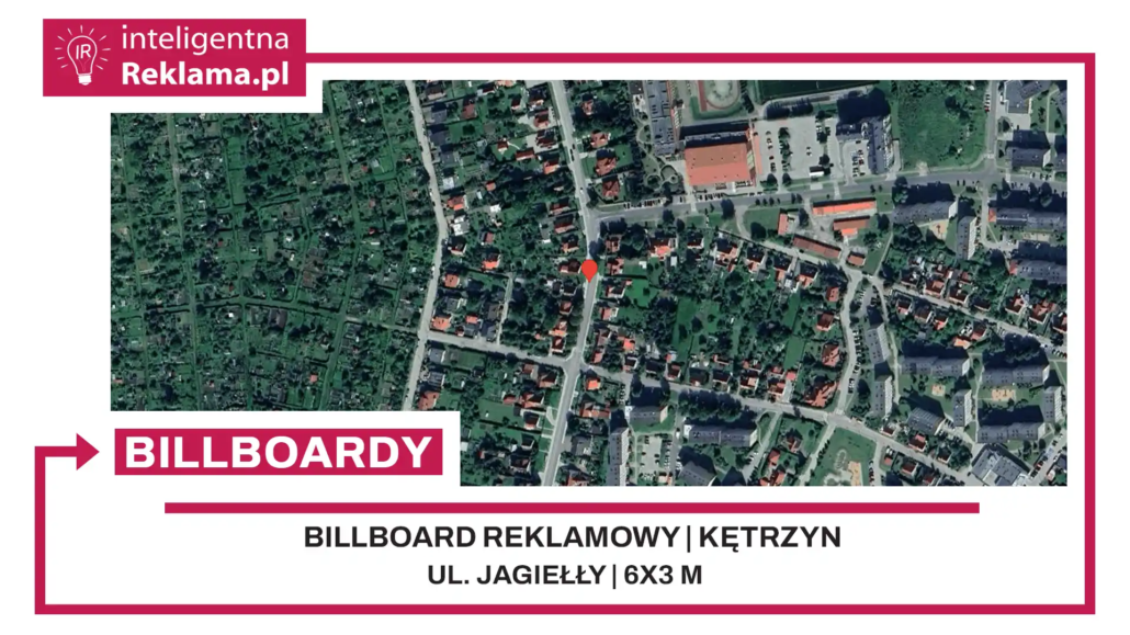 Lokalizacja reklamowa w Kętrzyn przy ul. Jagiełły - powierzchnia 18 m²