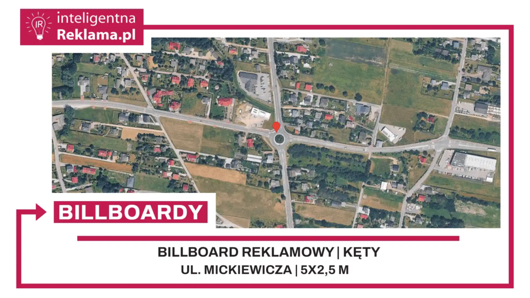 Lokalizacja reklamowa w Kęty przy ul. Mickiewicza - powierzchnia 12,5 m²
