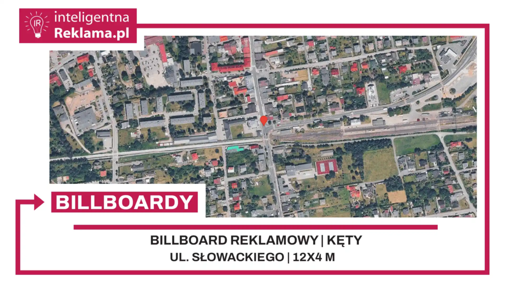 Lokalizacja reklamowa w Kęty przy ul. Słowackiego - powierzchnia 48 m²