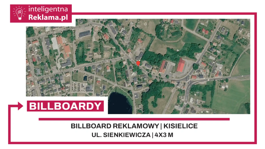 Lokalizacja reklamowa w Kisielice przy ul. ul. Sienkiewicza - powierzchnia 12 m²