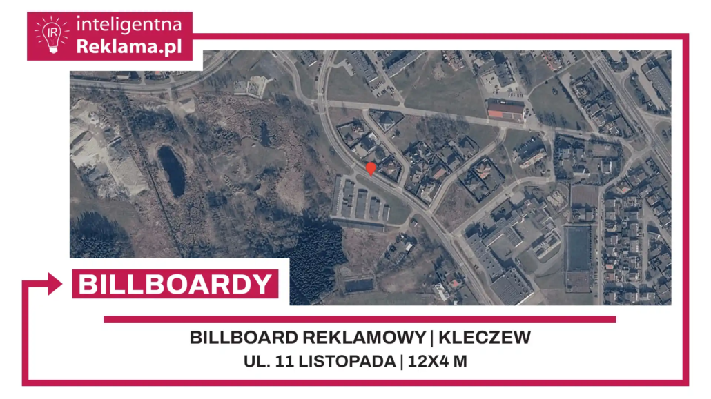 Lokalizacja reklamowa w Kleczew przy ul. 11 listopada - powierzchnia 48 m²