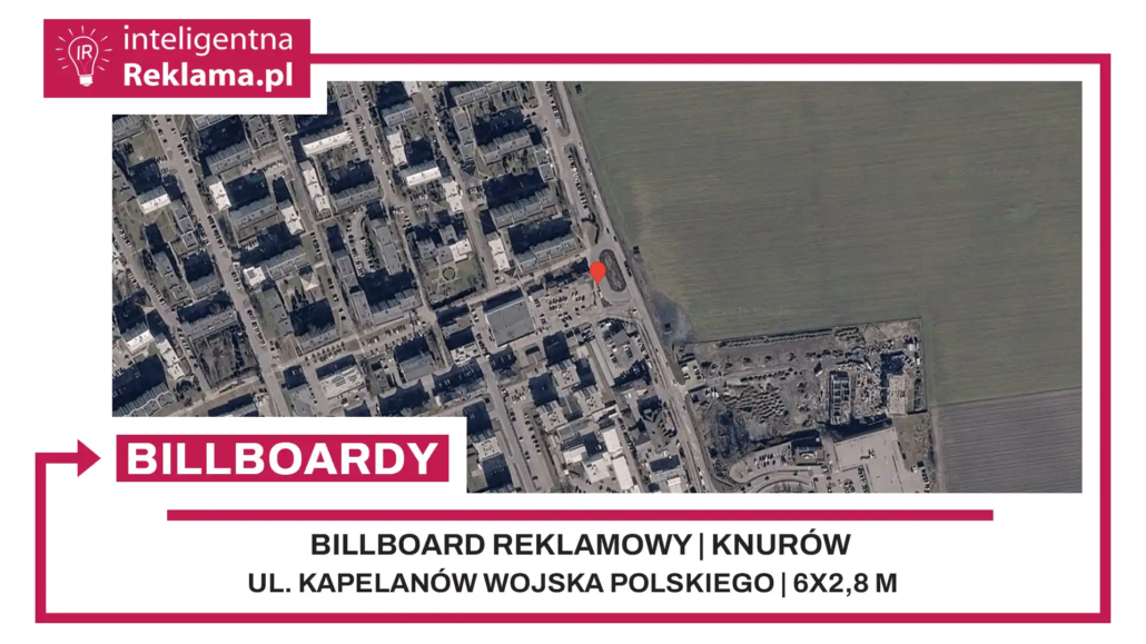Lokalizacja reklamowa w Knurów przy ul. Kapelanów Wojska Polskiego - powierzchnia 16,8 m²