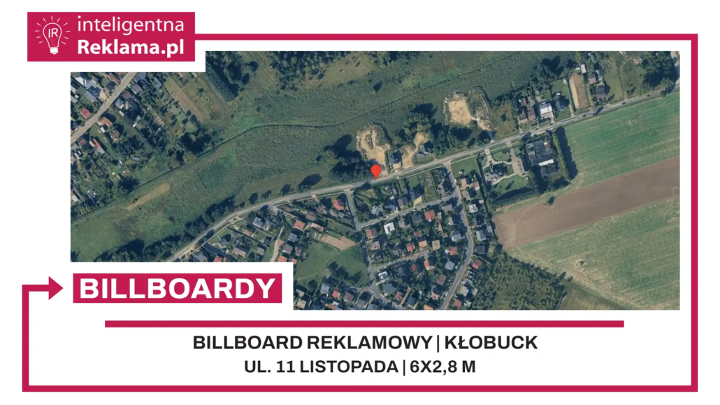 Lokalizacja reklamowa w Kłobuck przy ul. ul. 11 Listopada - powierzchnia 16,8 m²