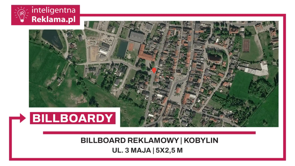 Lokalizacja reklamowa w Kobylin przy ul. 3 maja - powierzchnia 12,5 m²