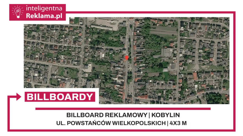 Lokalizacja reklamowa w Kobylin przy ul. Powstańców Wielkopolskich - powierzchnia 12 m²