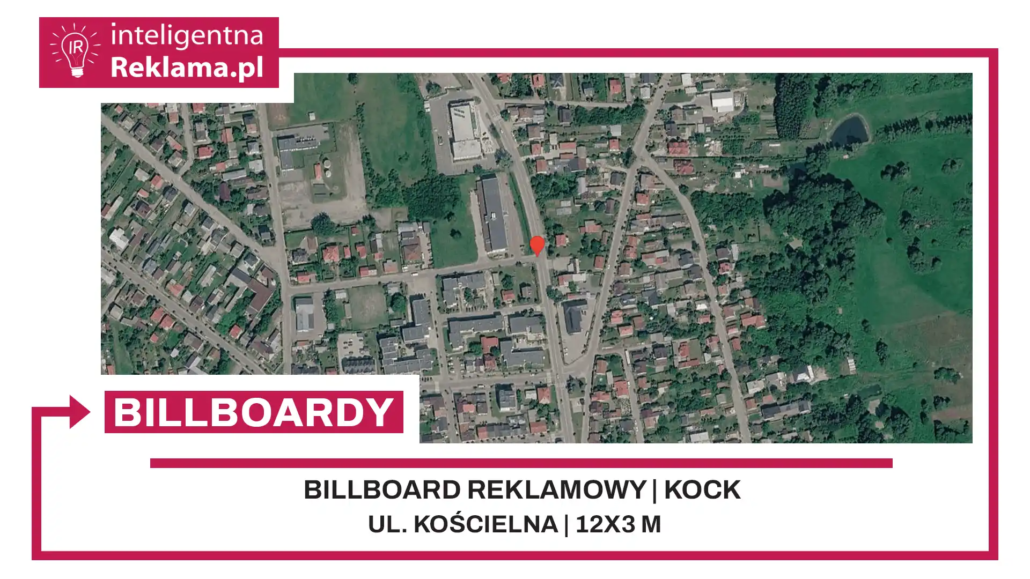 Lokalizacja reklamowa w Kock przy ul. Kościelna - powierzchnia 36 m²