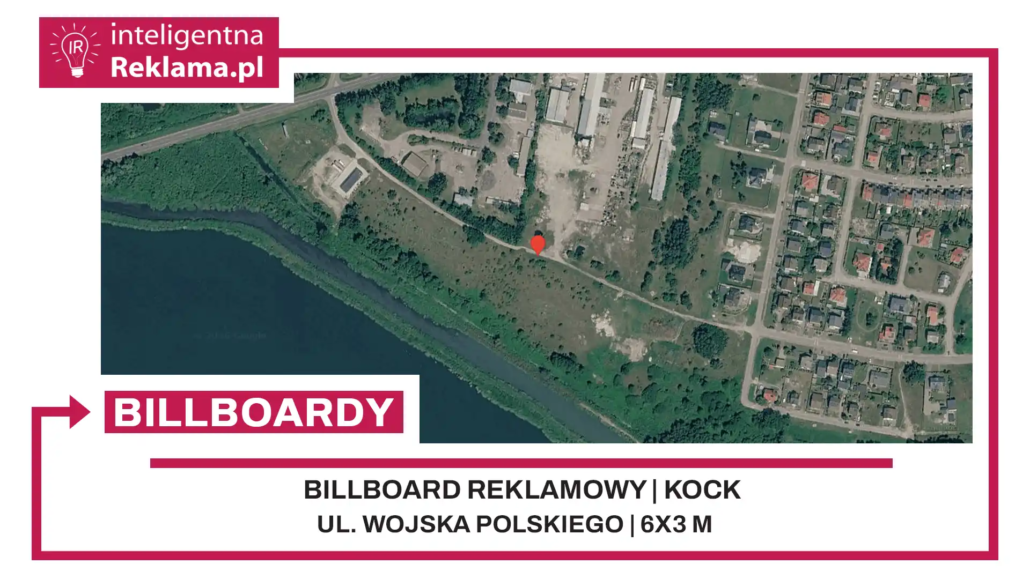 Lokalizacja reklamowa w Kock przy ul. ul. Wojska Polskiego - powierzchnia 18 m²