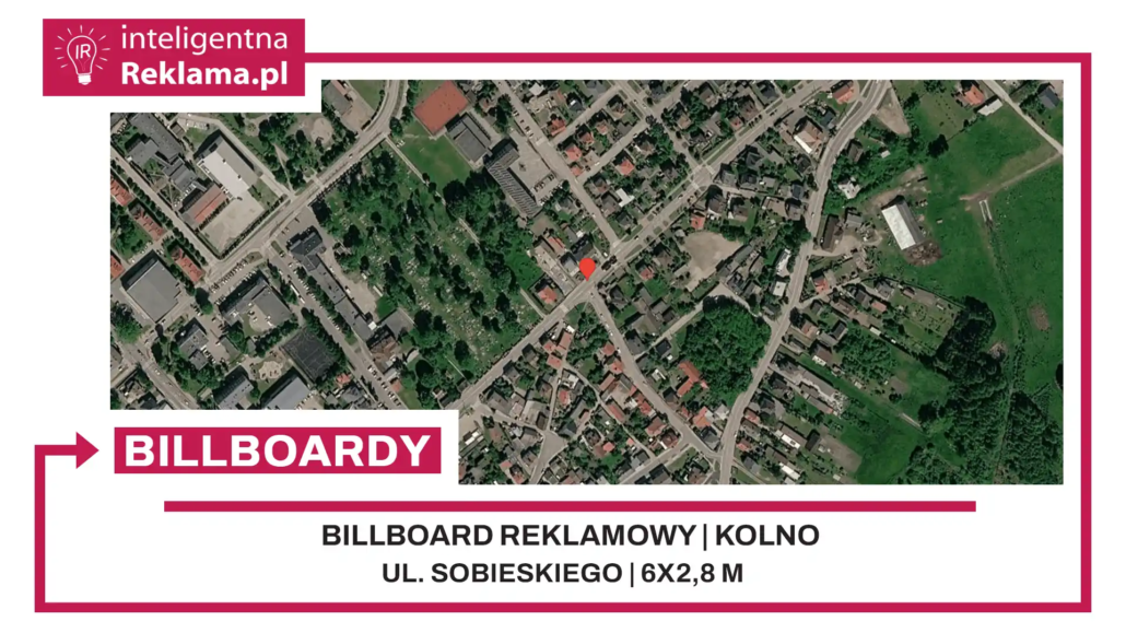 Lokalizacja reklamowa w Kolno przy ul. Sobieskiego - powierzchnia 16,8 m²