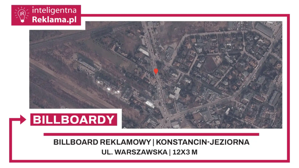 Lokalizacja reklamowa w Konstancin-Jeziorna przy ul. Warszawska - powierzchnia 36 m²