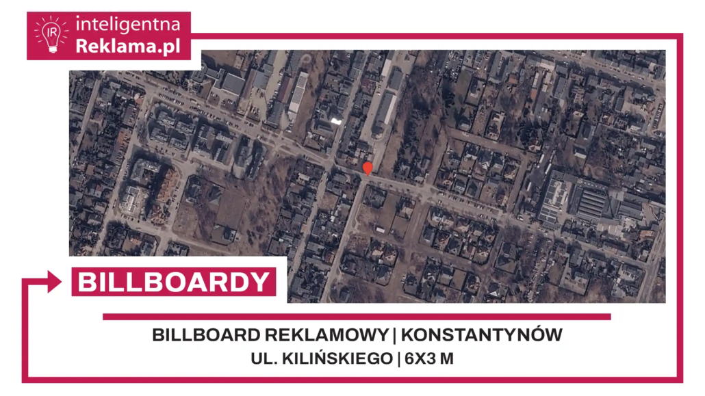 Lokalizacja reklamowa w Konstantynów Łódzki przy ul. Kilińskiego - powierzchnia 18 m²