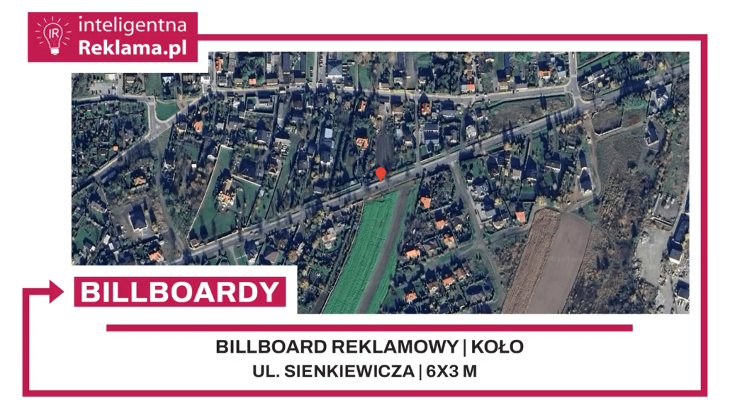 Lokalizacja reklamowa w Koło przy ul. Sienkiewicza - powierzchnia 18 m²