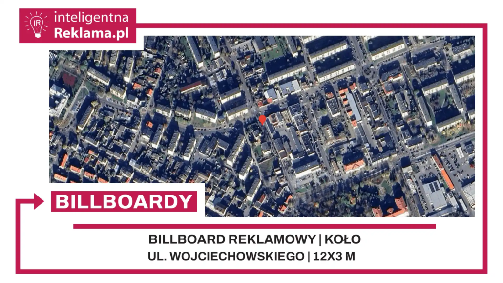 Lokalizacja reklamowa w Koło przy ul. Wojciechowskiego - powierzchnia 36 m²