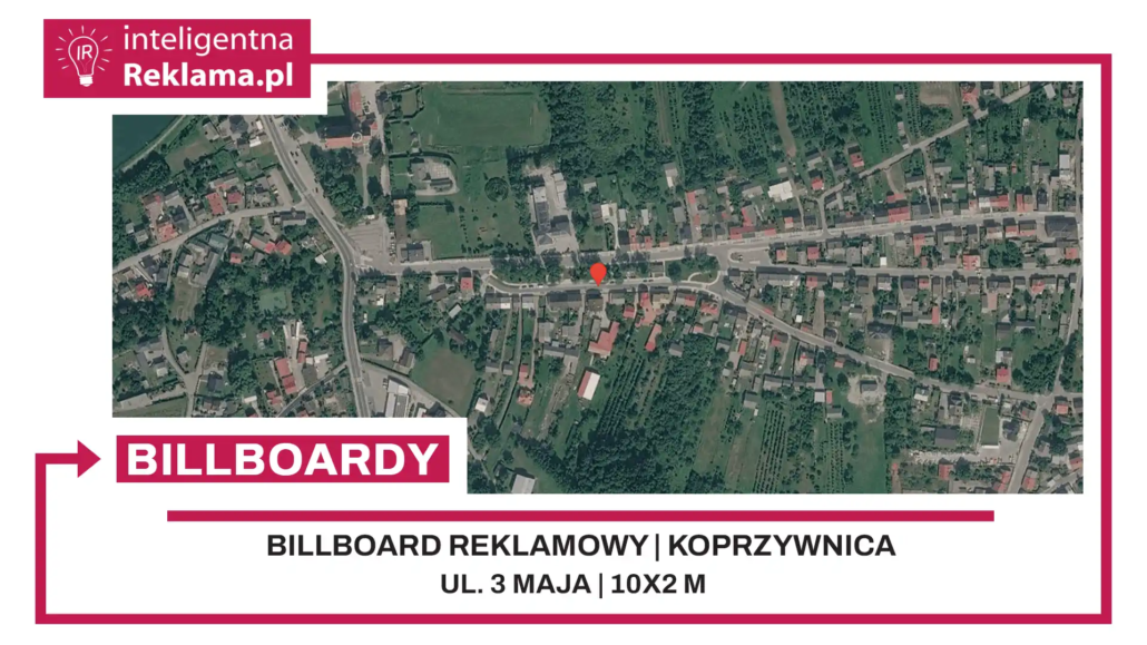 Lokalizacja reklamowa w Koprzywnica przy ul. ul. 3 Maja - powierzchnia 20 m²