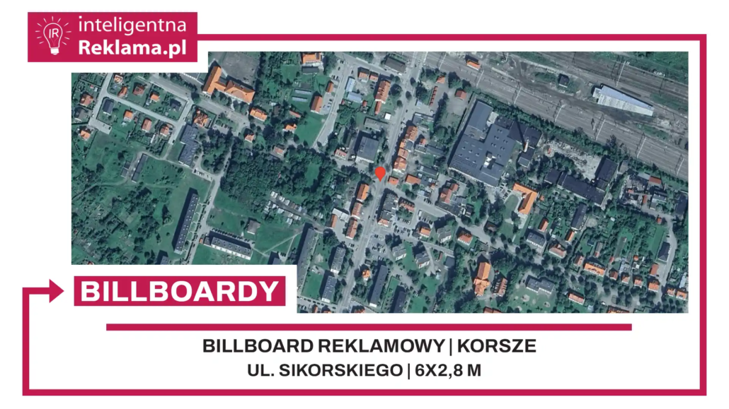 Lokalizacja reklamowa w Korsze przy ul. Sikorskiego - powierzchnia 16,8 m²