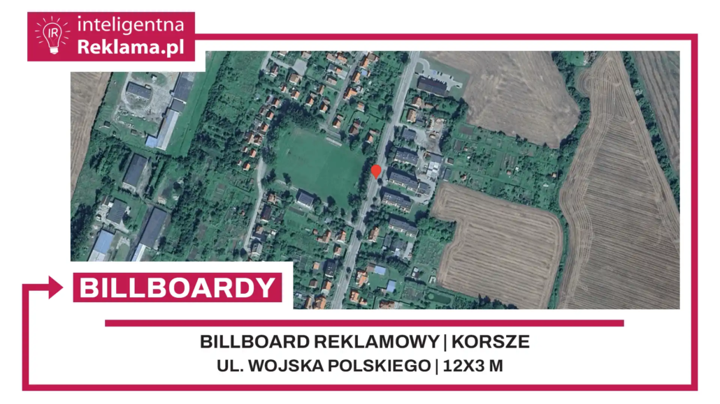 Lokalizacja reklamowa w Korsze przy ul. ul. Wojska Polskiego - powierzchnia 36 m²