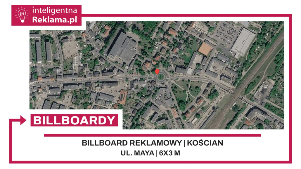 Lokalizacja reklamowa w Kościan przy ul. Maya - powierzchnia 18 m²