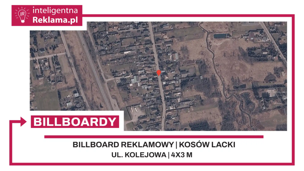 Lokalizacja reklamowa w Kosów Lacki przy ul. ul. Kolejowa - powierzchnia 12 m²