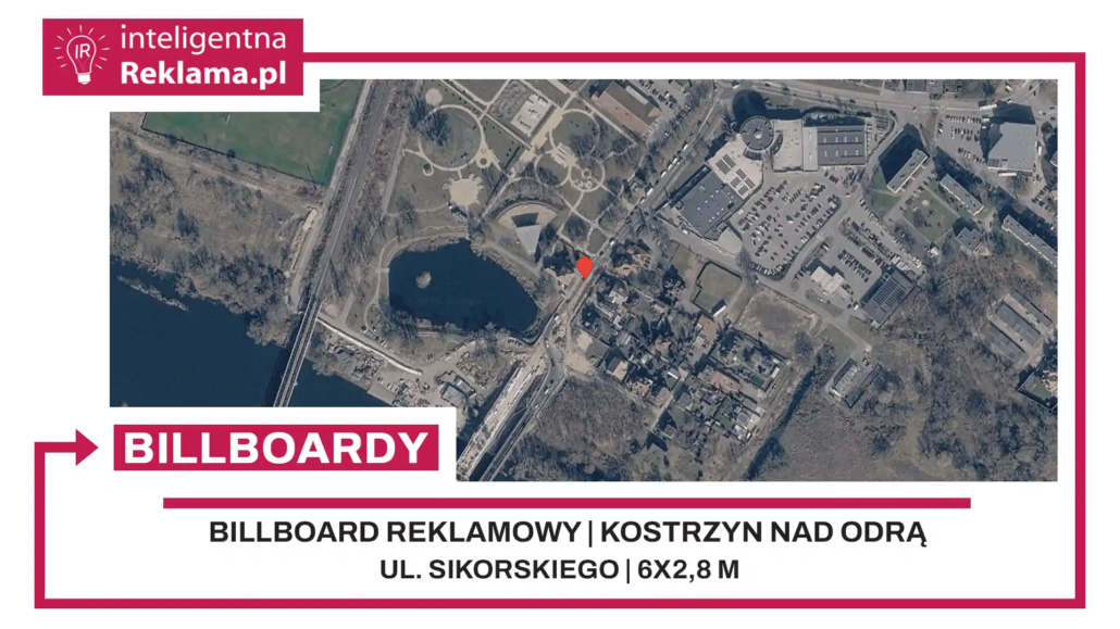 Lokalizacja reklamowa w Kostrzyn nad Odrą przy ul. Sikorskiego - powierzchnia 16,8 m²