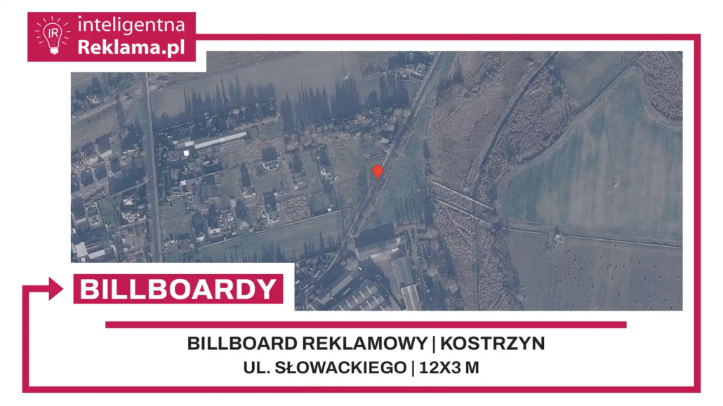 Lokalizacja reklamowa w Kostrzyn przy ul. Słowackiego - powierzchnia 36 m²