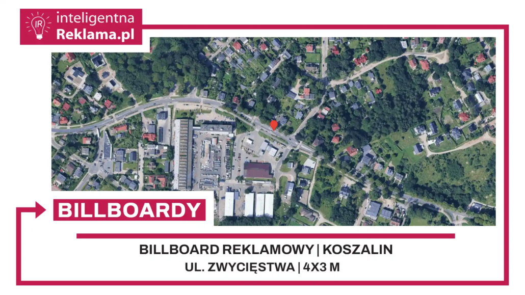 Lokalizacja reklamowa w Koszalin przy ul. ul. Zwycięstwa - powierzchnia 12 m²
