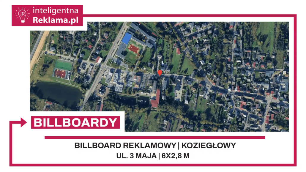 Lokalizacja reklamowa w Koziegłowy przy ul. 3 maja - powierzchnia 16,8 m²