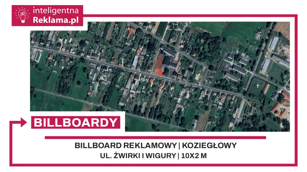 Lokalizacja reklamowa w Koziegłowy przy ul. Żwirki i Wigury - powierzchnia 20 m²