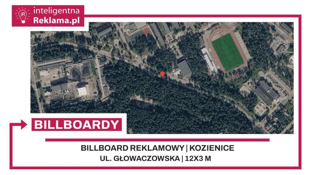 Lokalizacja reklamowa w Kozienice przy ul. Głowaczowska - powierzchnia 36 m²