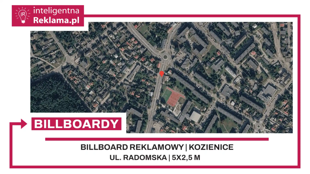 Lokalizacja reklamowa w Kozienice przy ul. Radomska - powierzchnia 12,5 m²