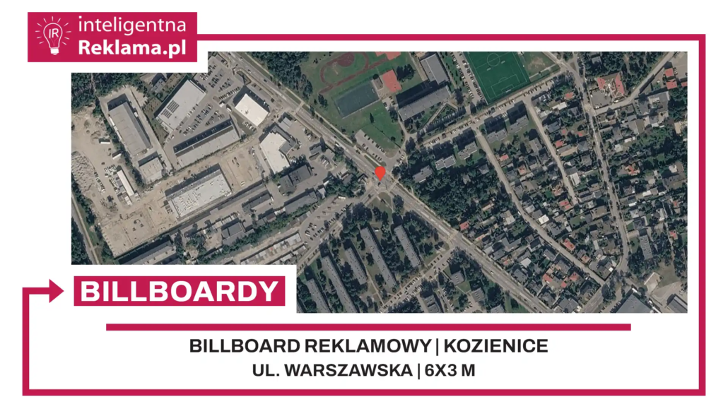 Lokalizacja reklamowa w Kozienice przy ul. ul. Warszawska - powierzchnia 18 m²