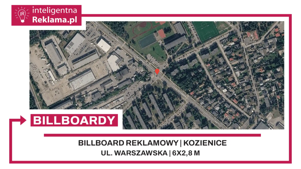 Lokalizacja reklamowa w Kozienice przy ul. Warszawska - powierzchnia 16,8 m²